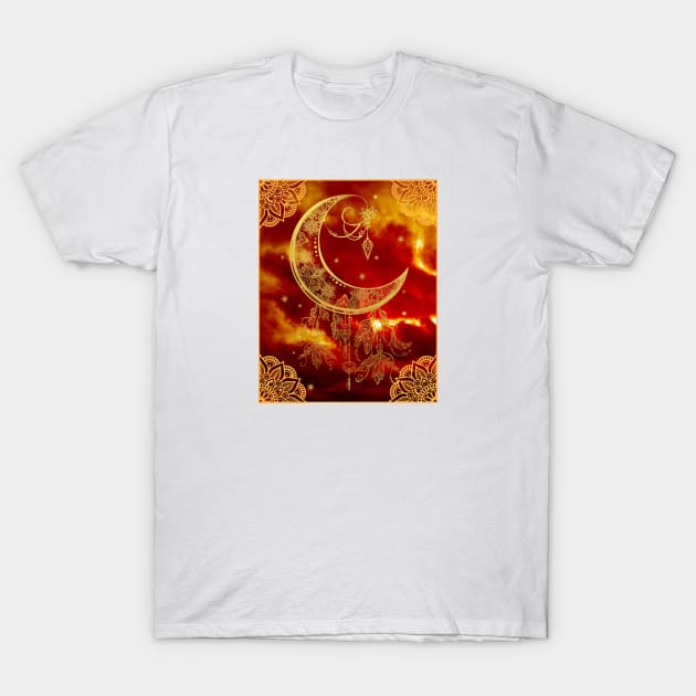 Mandala Fire Moon T-Shirt by Mazzlo Shop